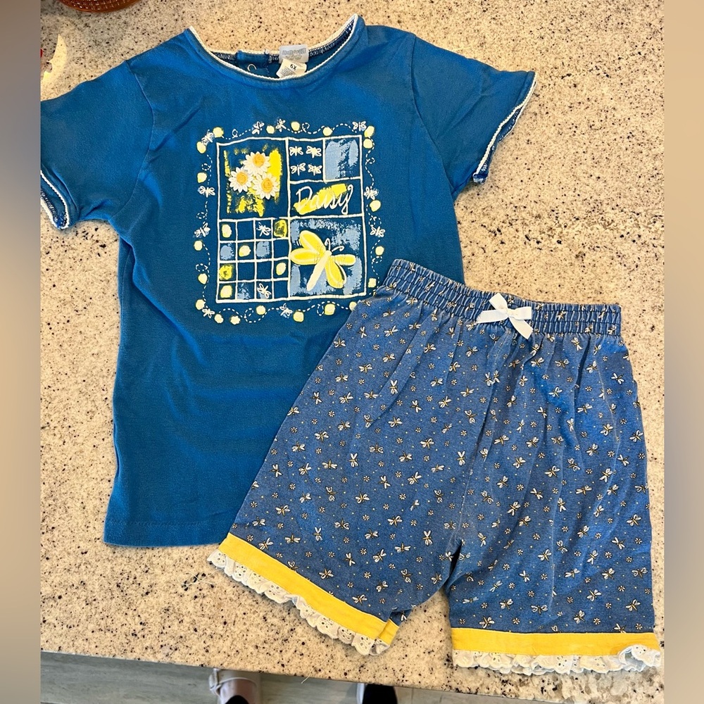 Vintage Y2K outfit matching set girls 6X